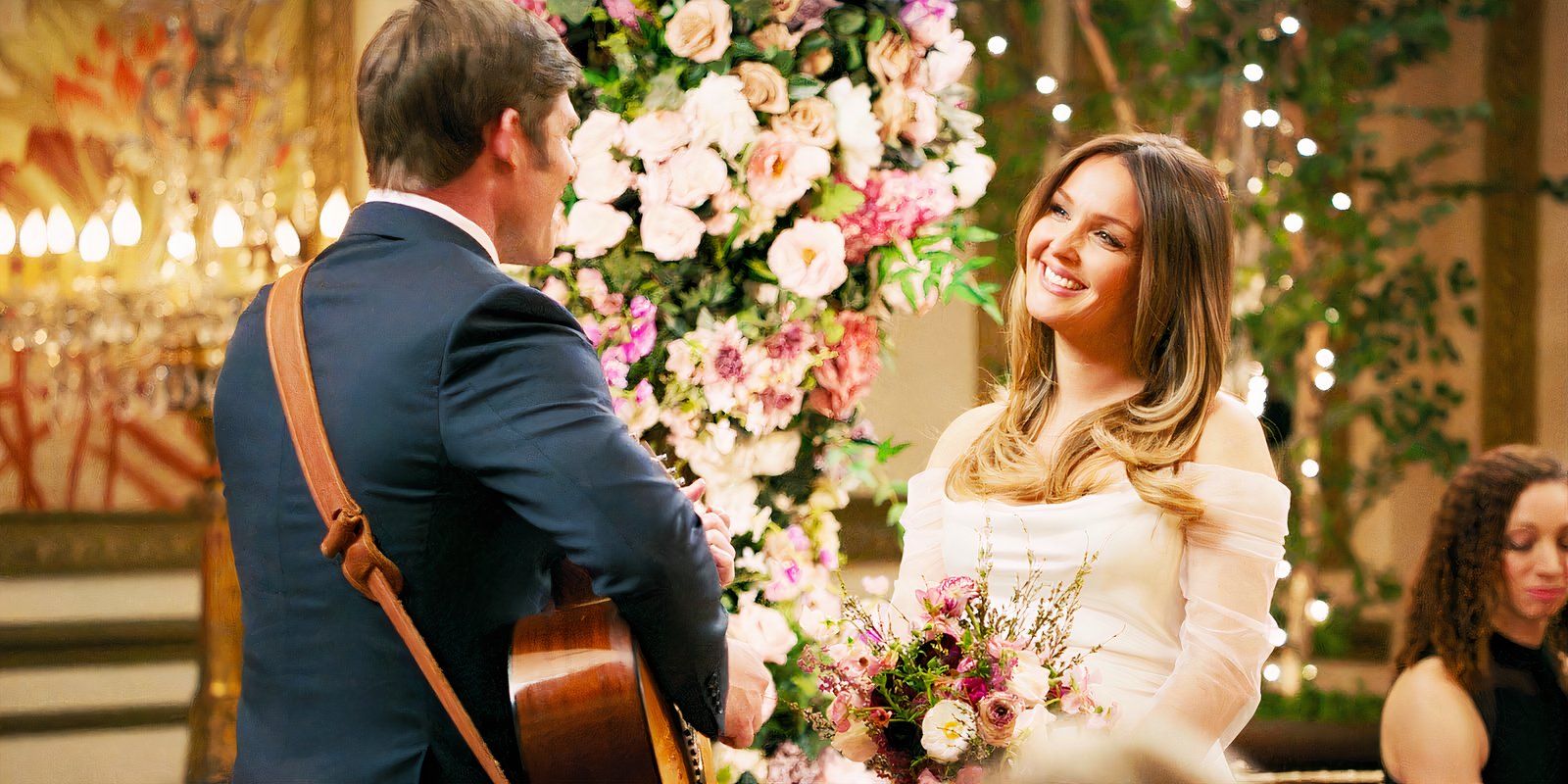 Chris Carmack as Atticus Lincoln and Camilla Luddington as Jo Wilson in Grey's Anatomy season 21, episode 17-1