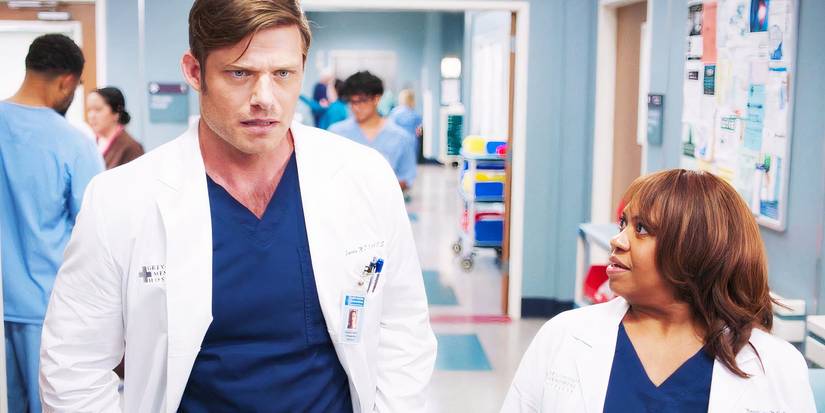 Chris Carmack as Link and Chandra Wilson as Bailey in Grey's Anatomy season 21, episode 17