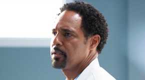 Close up of Ben with a serious expression in Grey's Anatomy season 21 episode 18