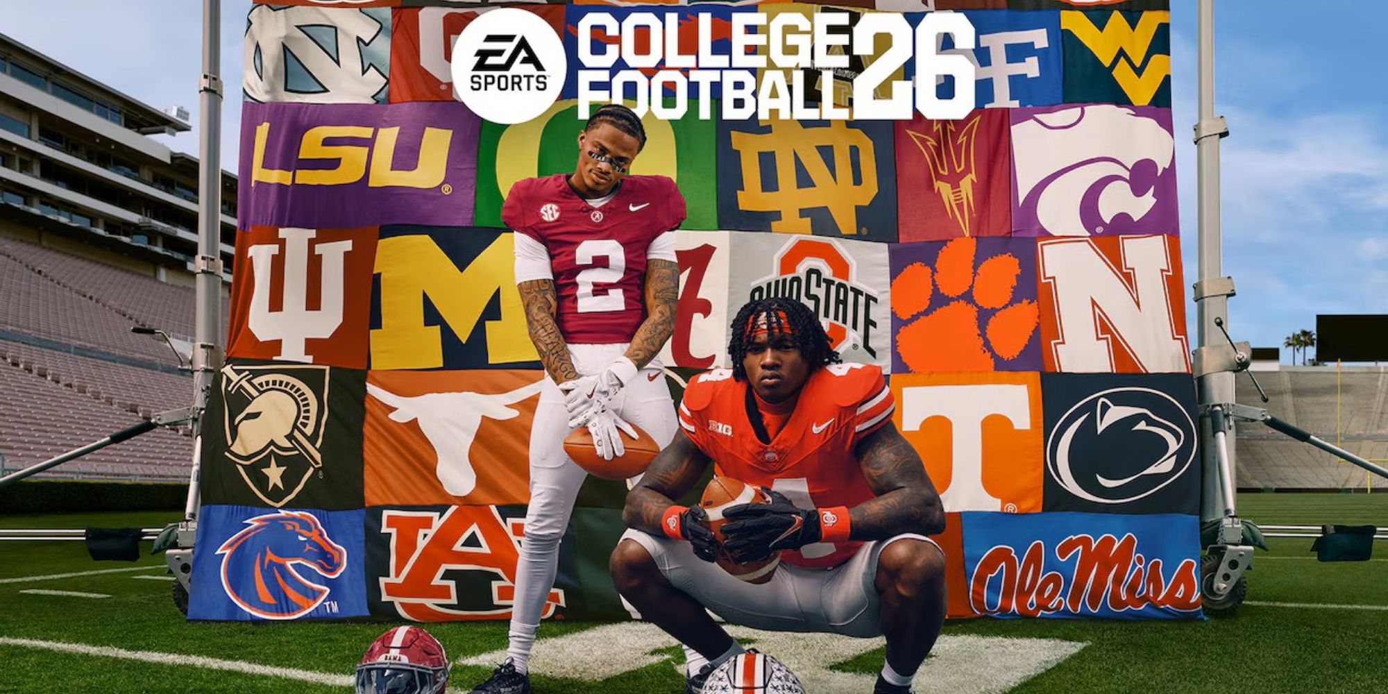 College Football 26 Standard Edition cover art featuring  Ryan Williams and Jeremiah Smith