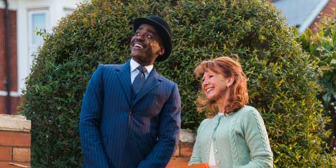 Doctor Who Season 15 Episode 7 Wish World the Doctor and Mel smiling