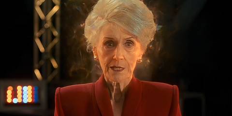 Doctor Who Season 15 The Interstellar Song Contest Anita Dobson as Mrs. Flood Regeneration