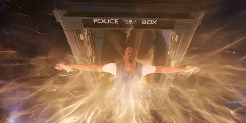 The Fifteenth Doctor in the middle of his regeneration in Doctor Who
