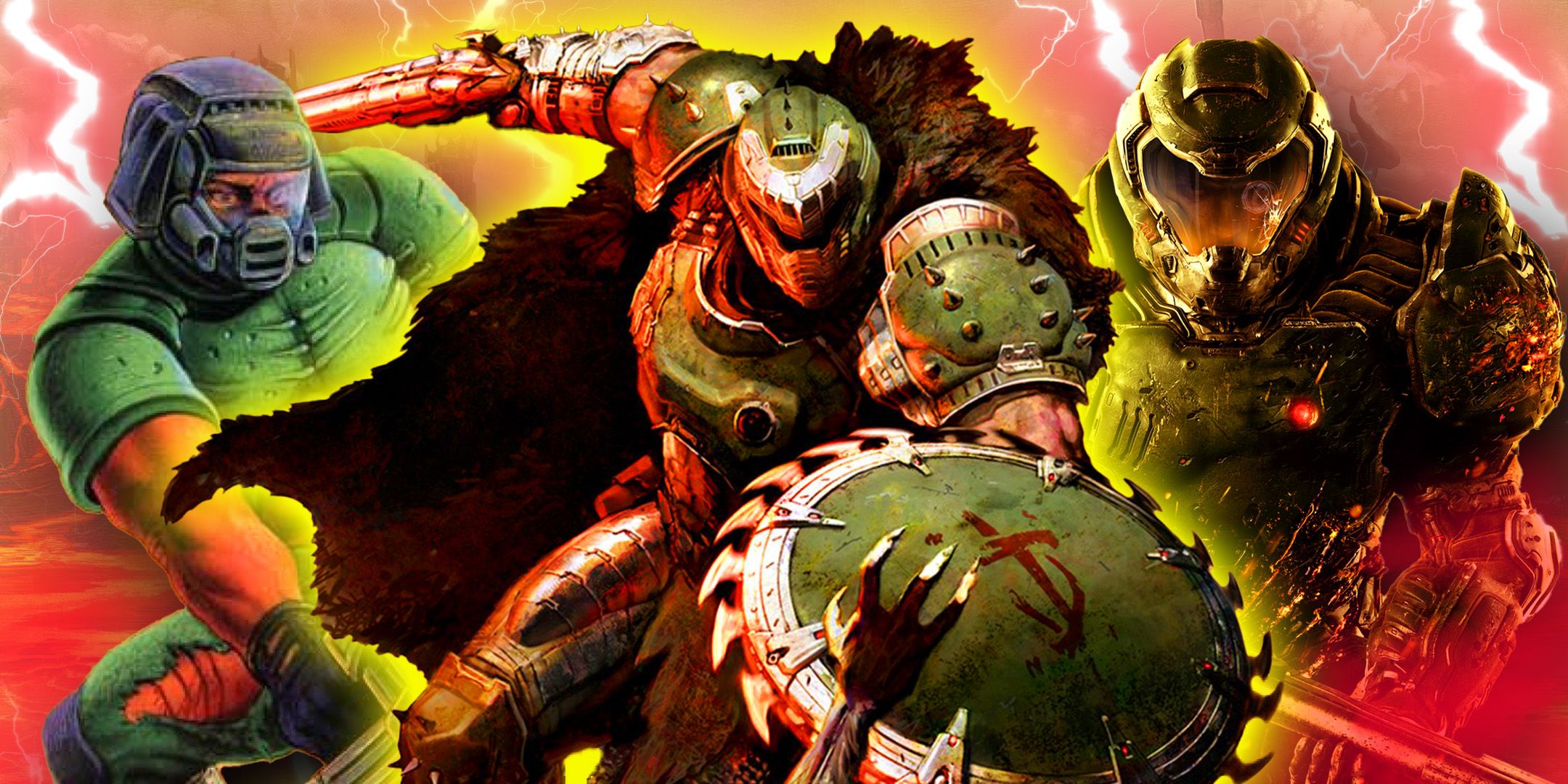 Doomguy from several DOOM games