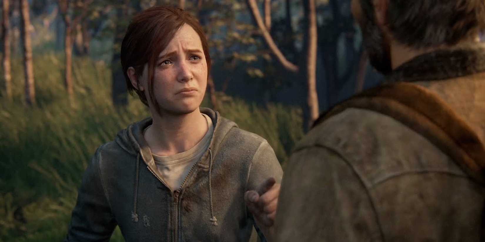 Ellie looking heartbroken in The Last of Us Part II