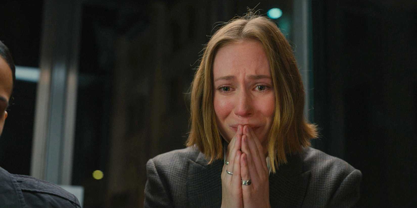 Ava Daniels (Hannah Einbinder) on the verge of tears in Hacks Season 4 Ep 9