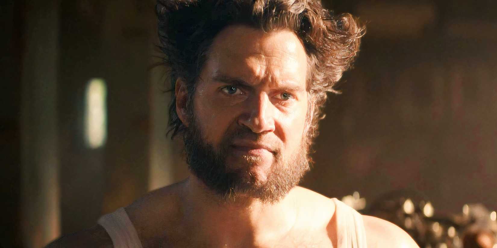 Henry Cavill's Wolverine looking angry in Deadpool & Wolverine