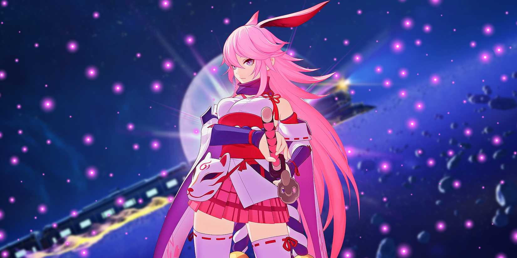 Honkai Impact 3rd's Yae Sakura is ready to draw her sword.