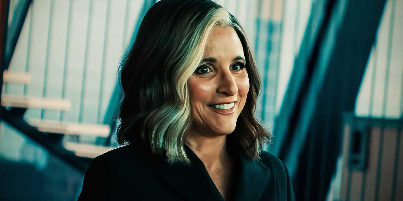Julia Louis-Dreyfus smiling as Valentina Allegra de Fontaine in Thunderbolts* (2025)