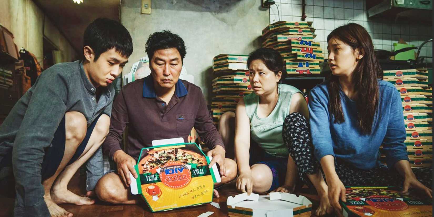 A família Kim no filme Parasita.