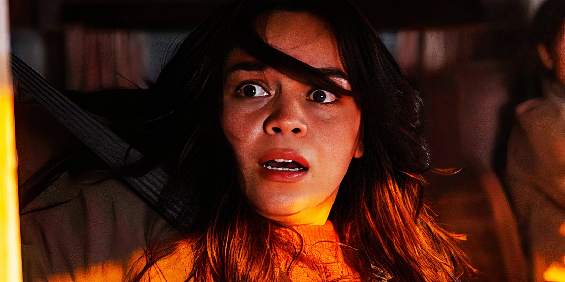 Stefani looking scared in Final Destination Bloodlines