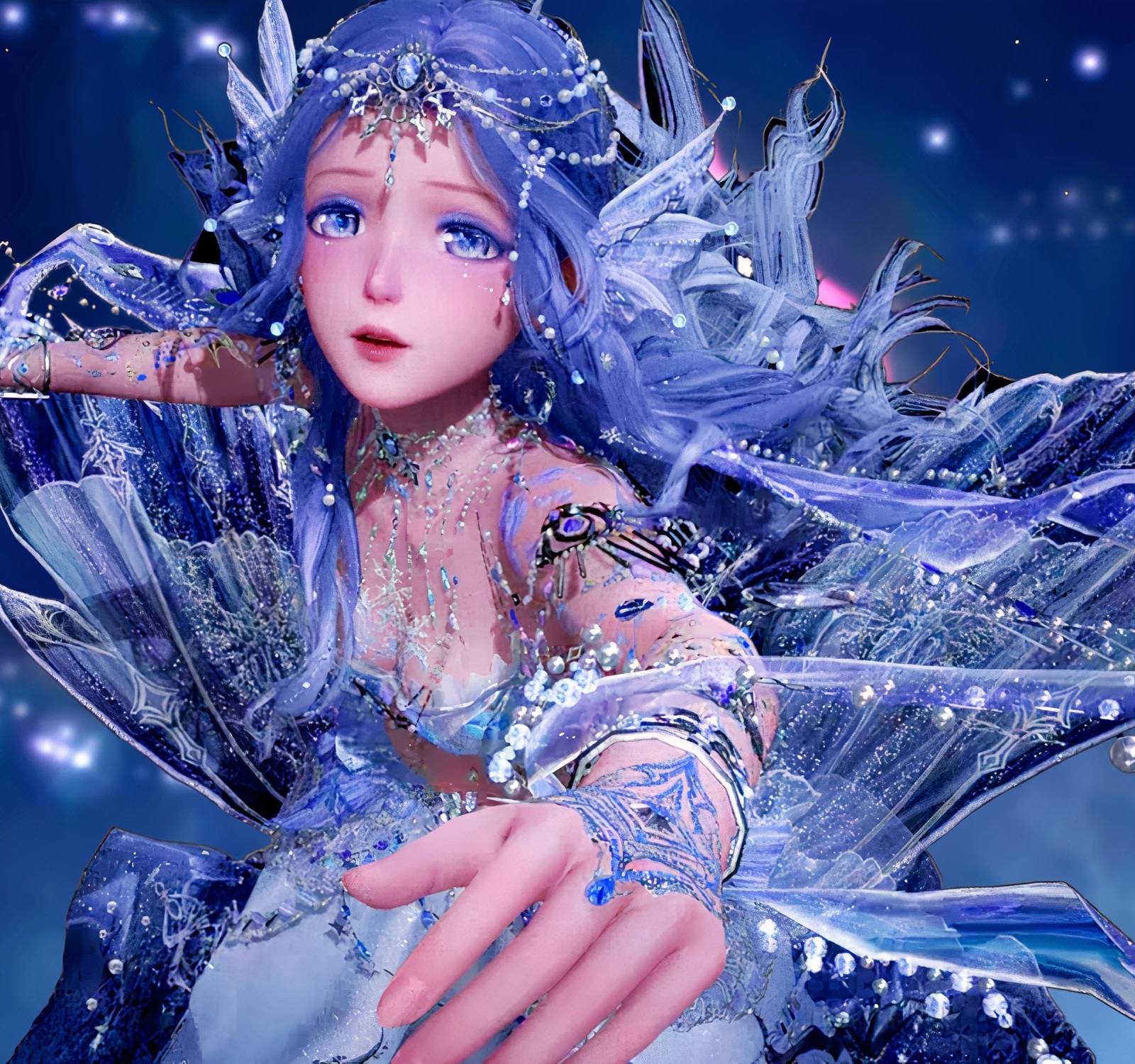 princess polly baby blue dress Blue Hair and Dress main image 0