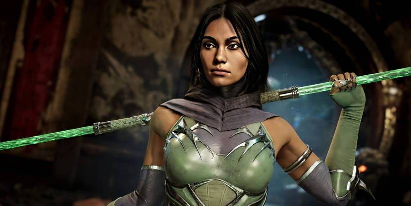 Mortal Kombat's Jade without her mask on.