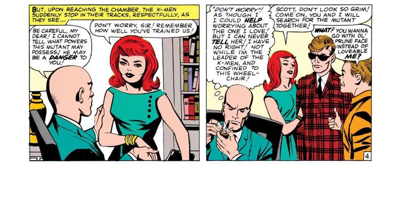 Jean Grey tells Professor X not to worry when Charles Xavier expresses his love for her in Uncanny X-Men #3