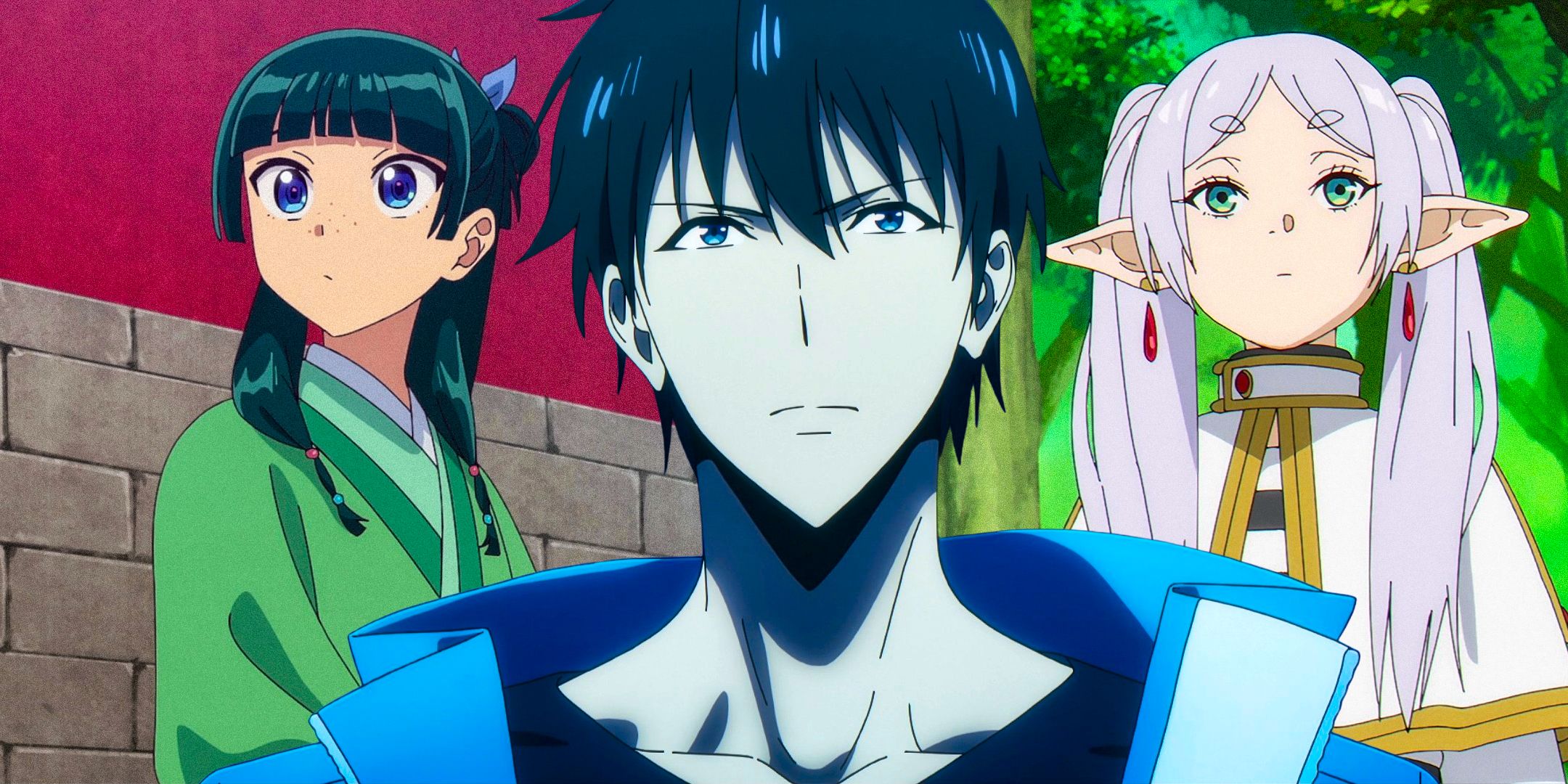 Jinwoo from Solo Leveling, Frieren from Frieren Beyond Journey's End and Maomao from The Apothecary Diaries