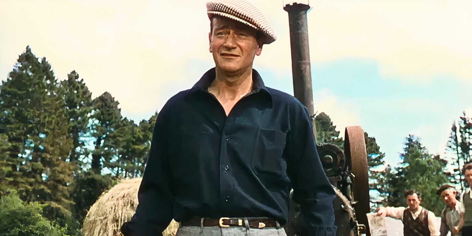 John Wayne como Sean Thornton antes da cena final da luta em The Quiet Man