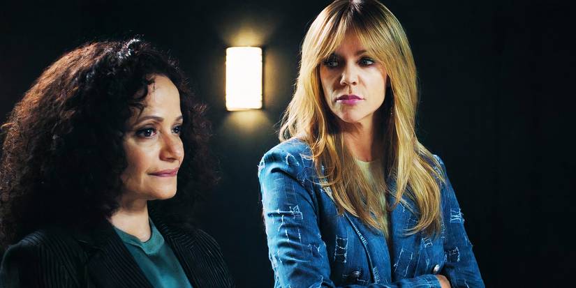 Judy Reyes as Lieutenant Selena Soto and Kaitlin Olson as Morgan Gillory in High Potential season 1, episode 6