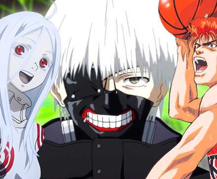 Ken Kaneki from Tokyo Ghoul, Hanamichi Sakuragi from Slam Dunk and Shiro from Deadman Wonderland