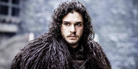 Kit Harington as Jon Snow in the snow in Game of Thrones