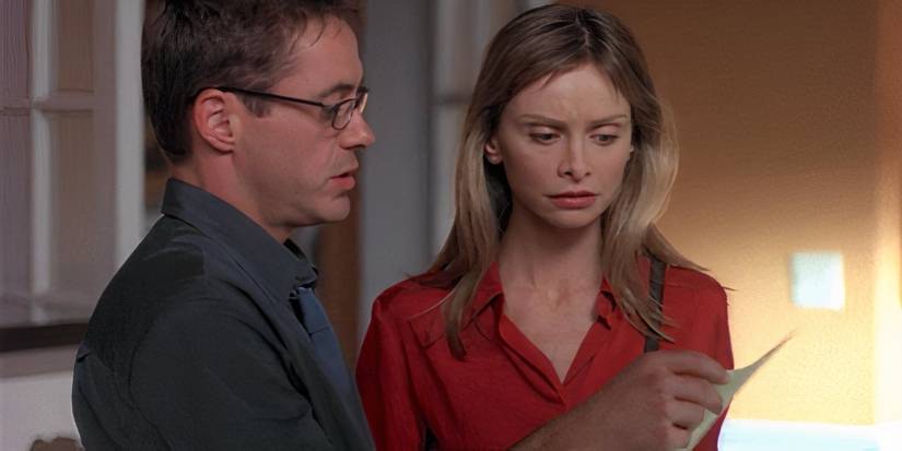 Larry (Robert Downey Jr.) e Ally (Calista Flockhart) em Ally McBeal