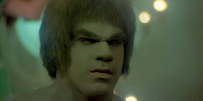 Lou Ferrigno as the Hulk looking serious in The Incredible Hulk