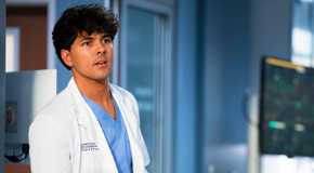 Lucas with a concerned expression in Grey's Anatomy season 21 episode 18