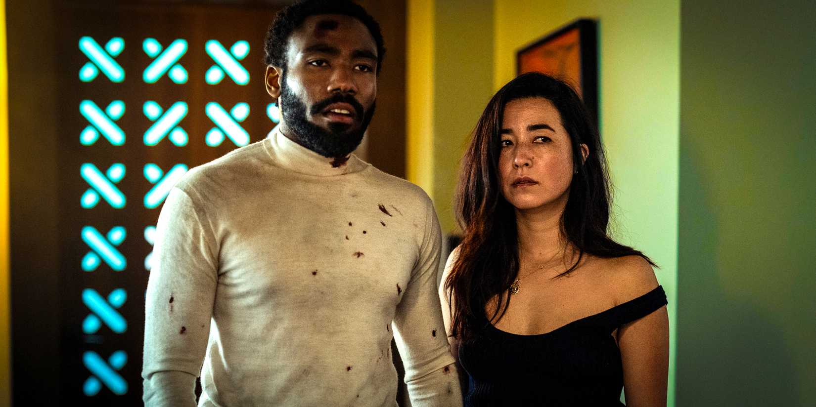 Maya Erskine and Donald Glover in Mr. & Mrs. Smith season 1