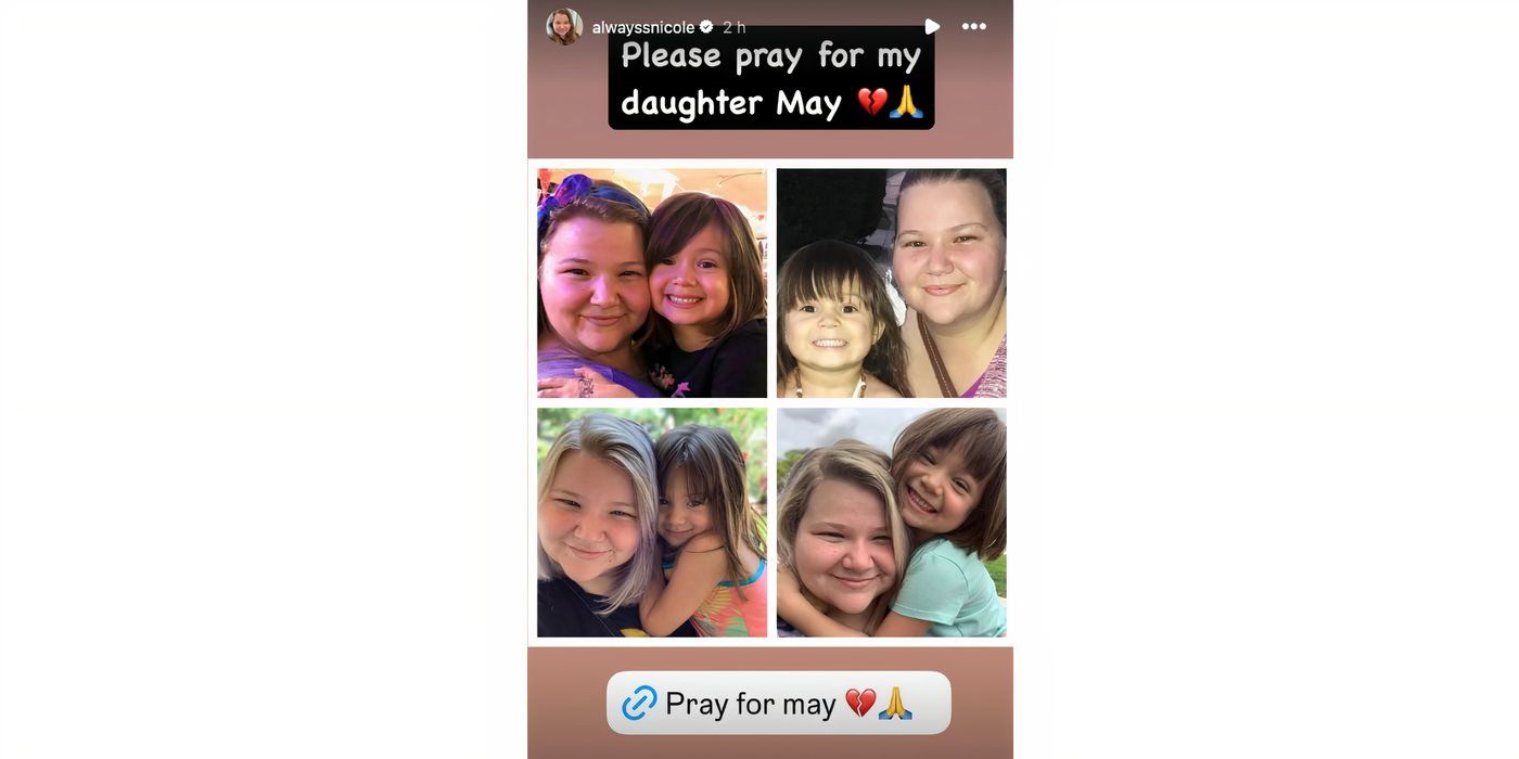 Nicole Nafziger in 90 Day Fiance on Instagram Stories with daughter May
