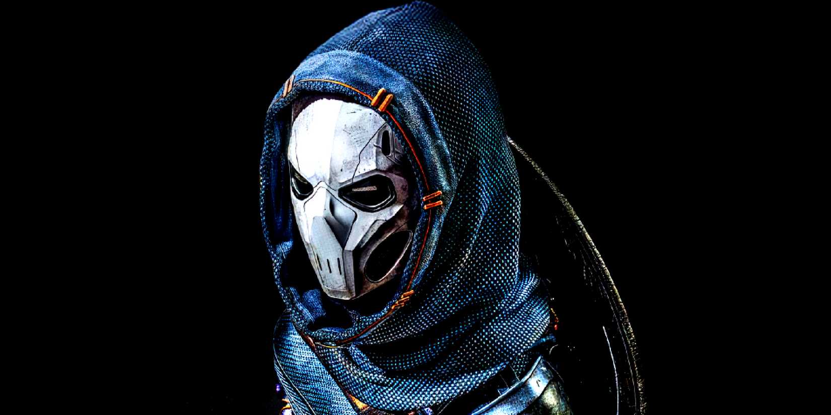 Olga Kurylenko's character Antonia Dreykov, aka Taskmaster, wears a mask in Thunderbolts_