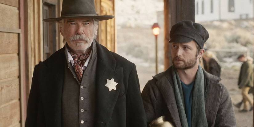 Перс Броснан и Брэндон Лессар в "Несвятой Троице"