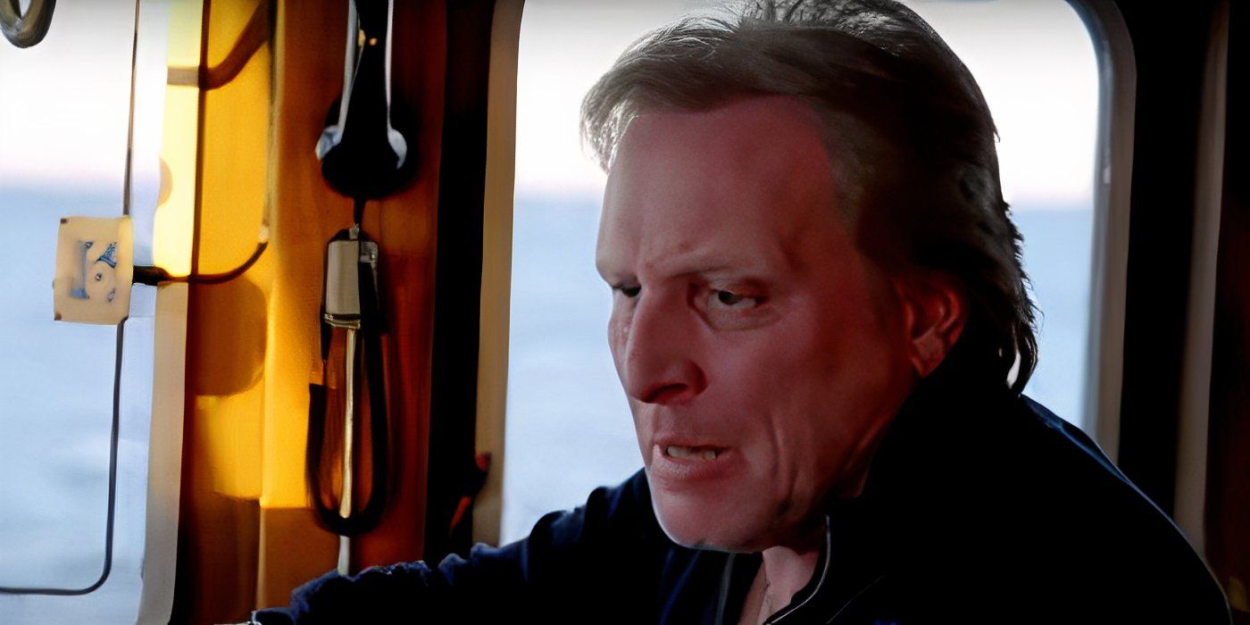 sig hansen from deadliest catch at the helm looking intense