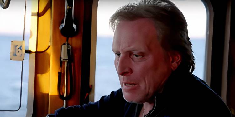 sig hansen from deadliest catch at the helm looking intense