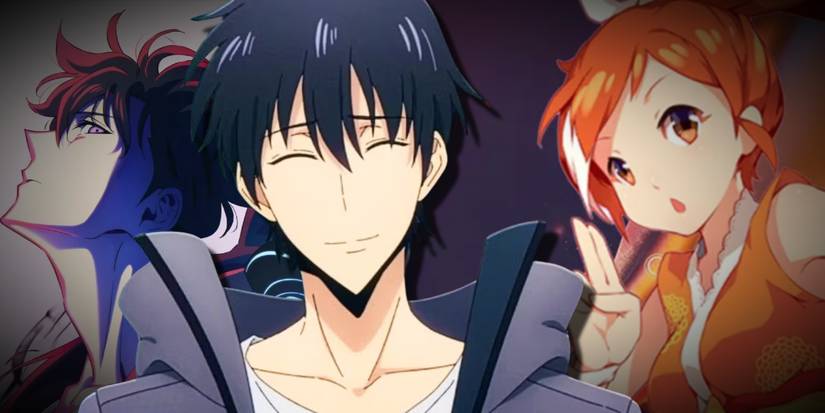 Solo Leveling's Jinwoo smiles next to a picture of Crunchyroll's mascot Hime