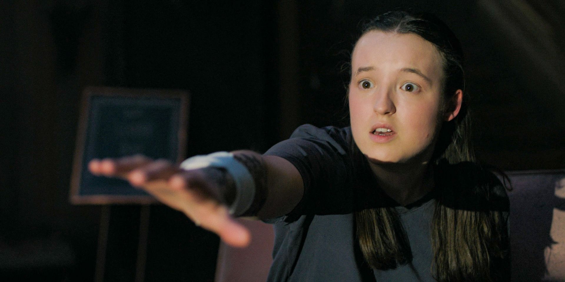 Ellie Williams (Bella Ramsey) scared, asking for a break in The Last of Us Season 2 Ep 4