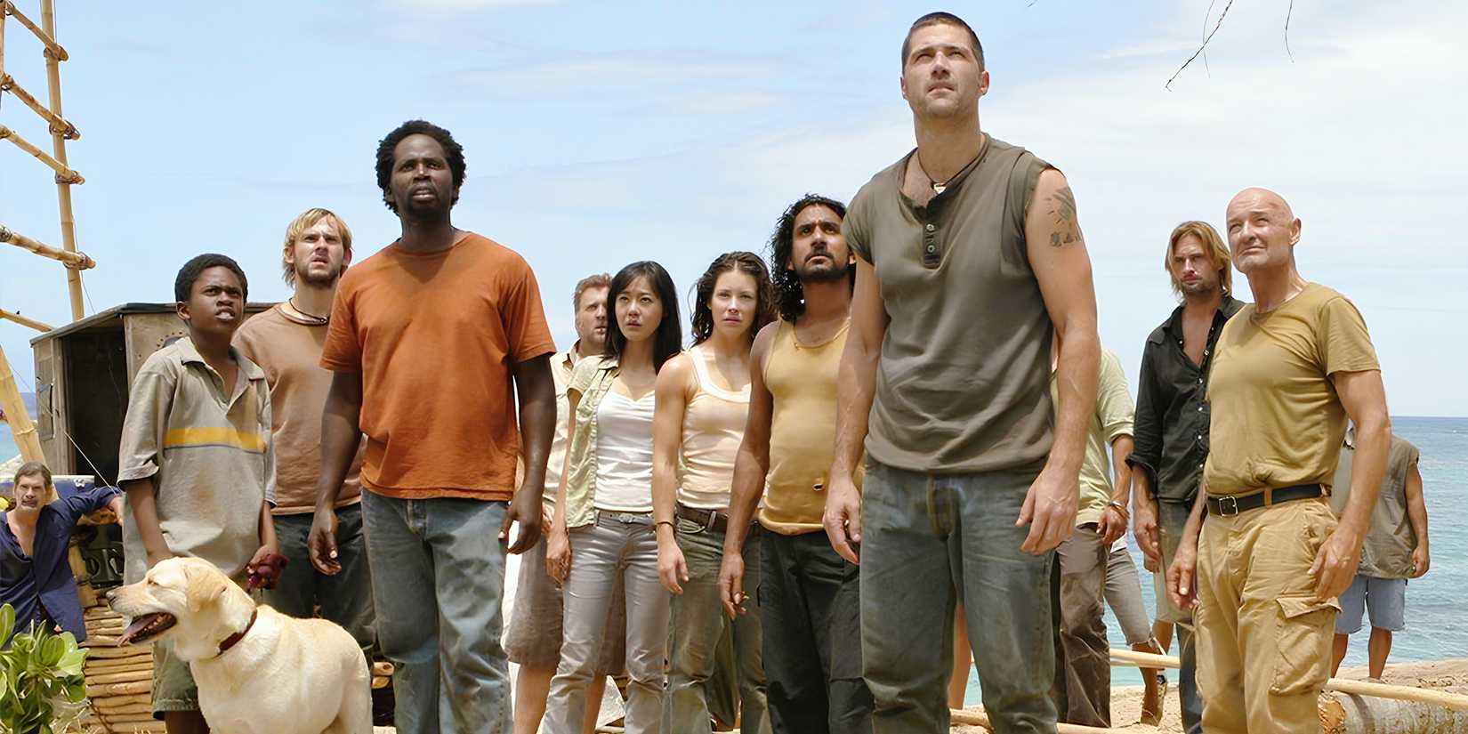 The Lost castaways looking up