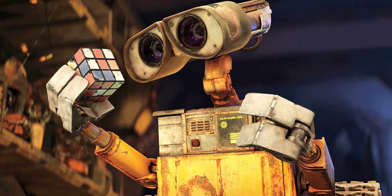 WALL-E with a Rubik's Cube
