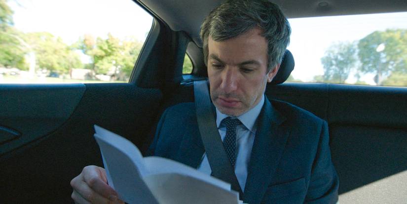 Nathan Fielder reading a document in The Rehearsal Season 2 Episode 5