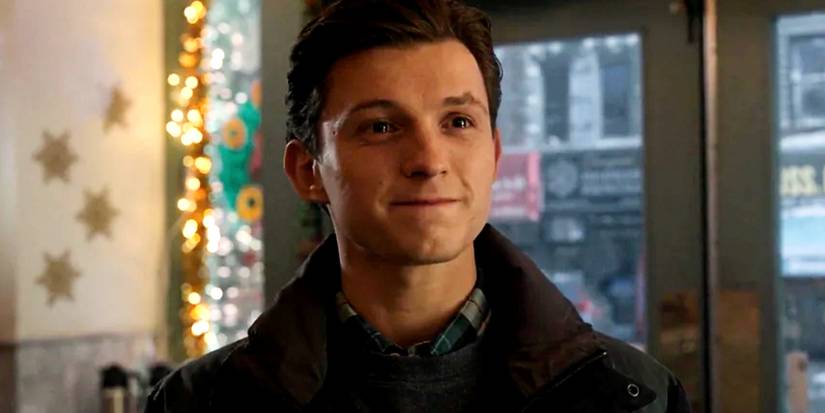 Tom Holland's Peter Parker smiles in Spider-Man No Way Home's ending