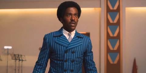 Ncuti Gatwa looking startled as the Fifteenth Doctor in Doctor Who
