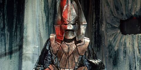 Omega staring off at something intently in Doctor Who's classic era. 