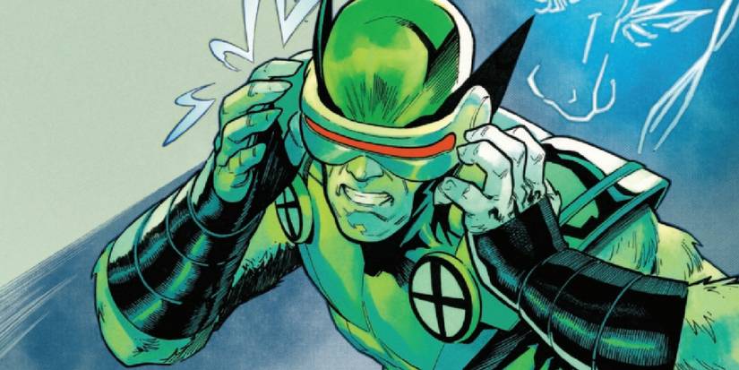 x-men combine powers using the super-adaptoid, including cyclops and wolverine, to fight godzilla 4-1