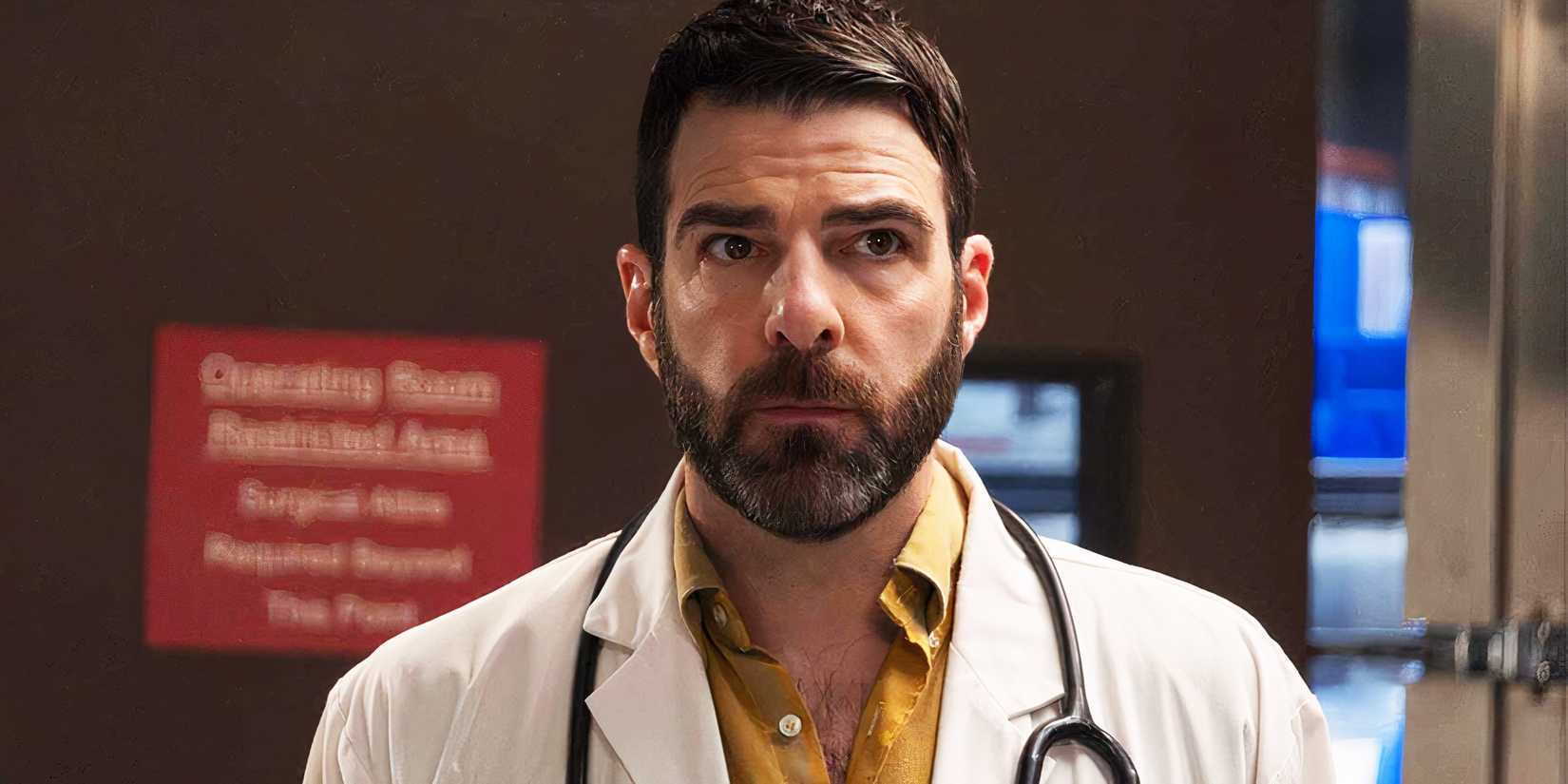 Zachary Quinto as Dr. Oliver Wolf in Brilliant Minds