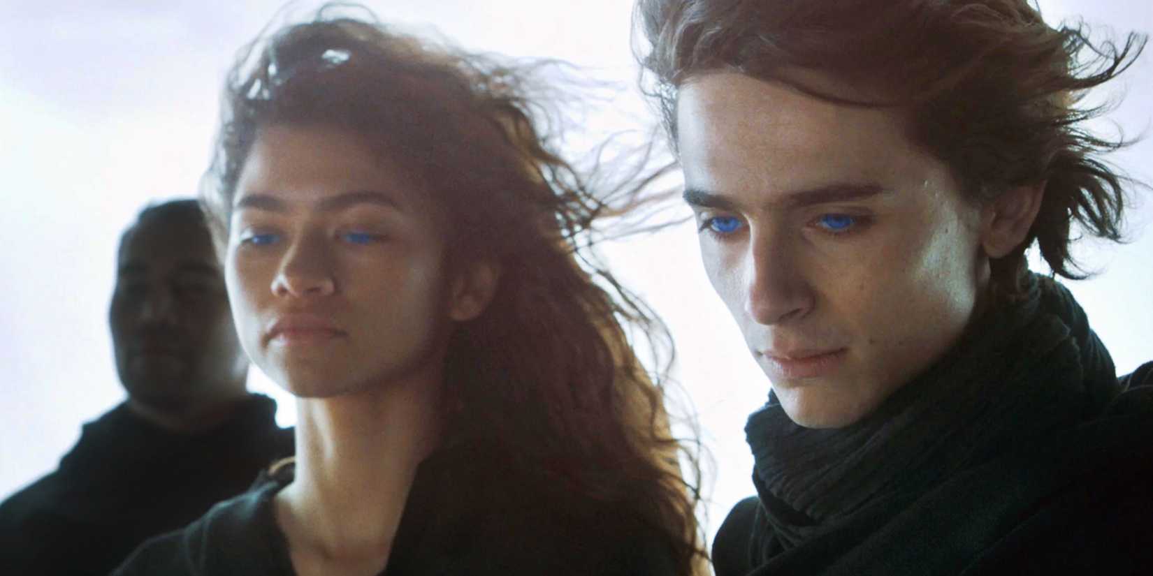 Zendaya and Timothee Chalamet in Dune 2