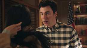 Ben looking at Kate's neck in Resident Alien
