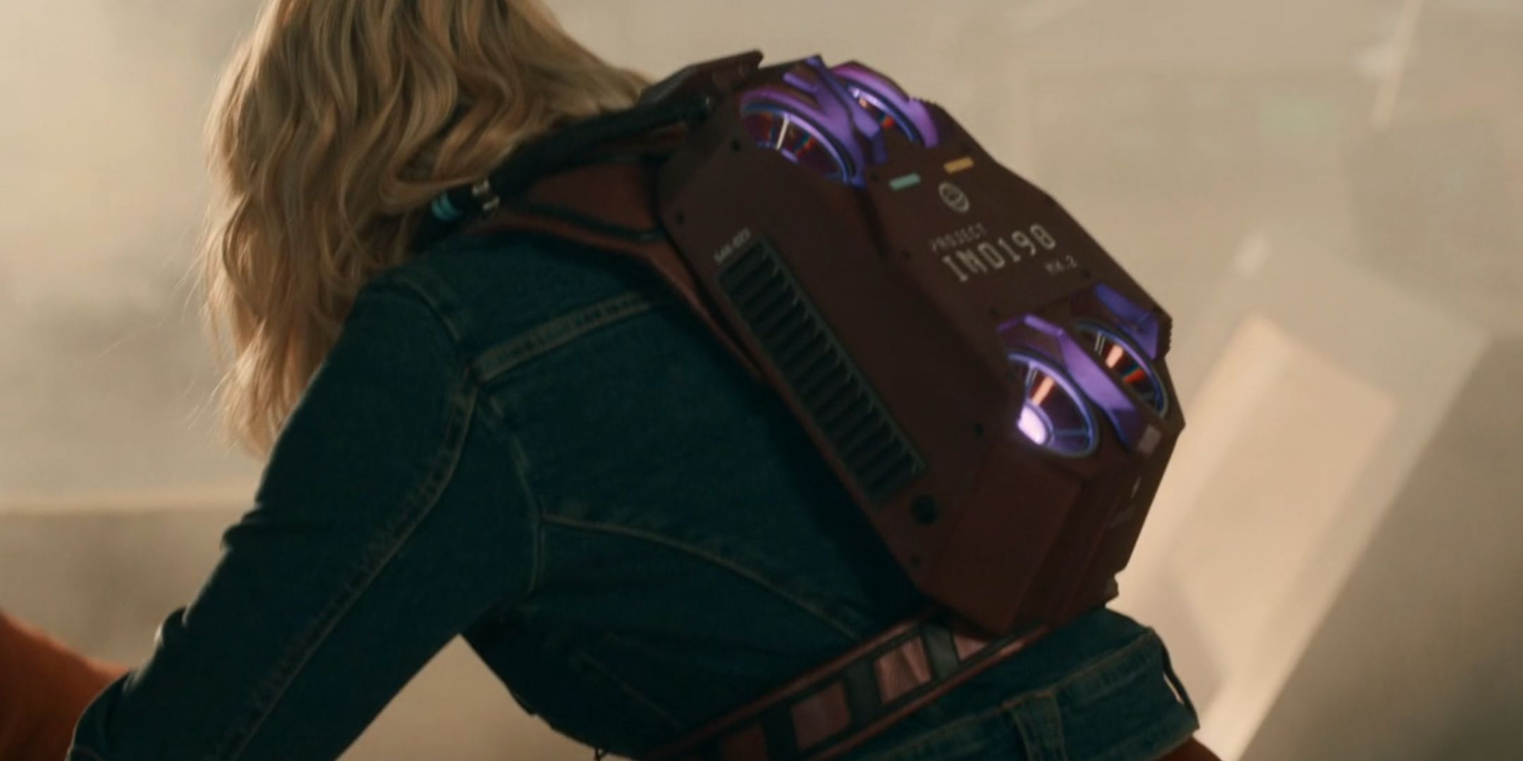 Ruby wearing the Indigo Device in Doctor Who