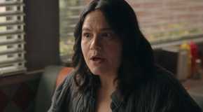 Kayla looking shocked in Resident Alien