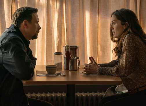 FBI Jubal and Sam talk at a restaurant