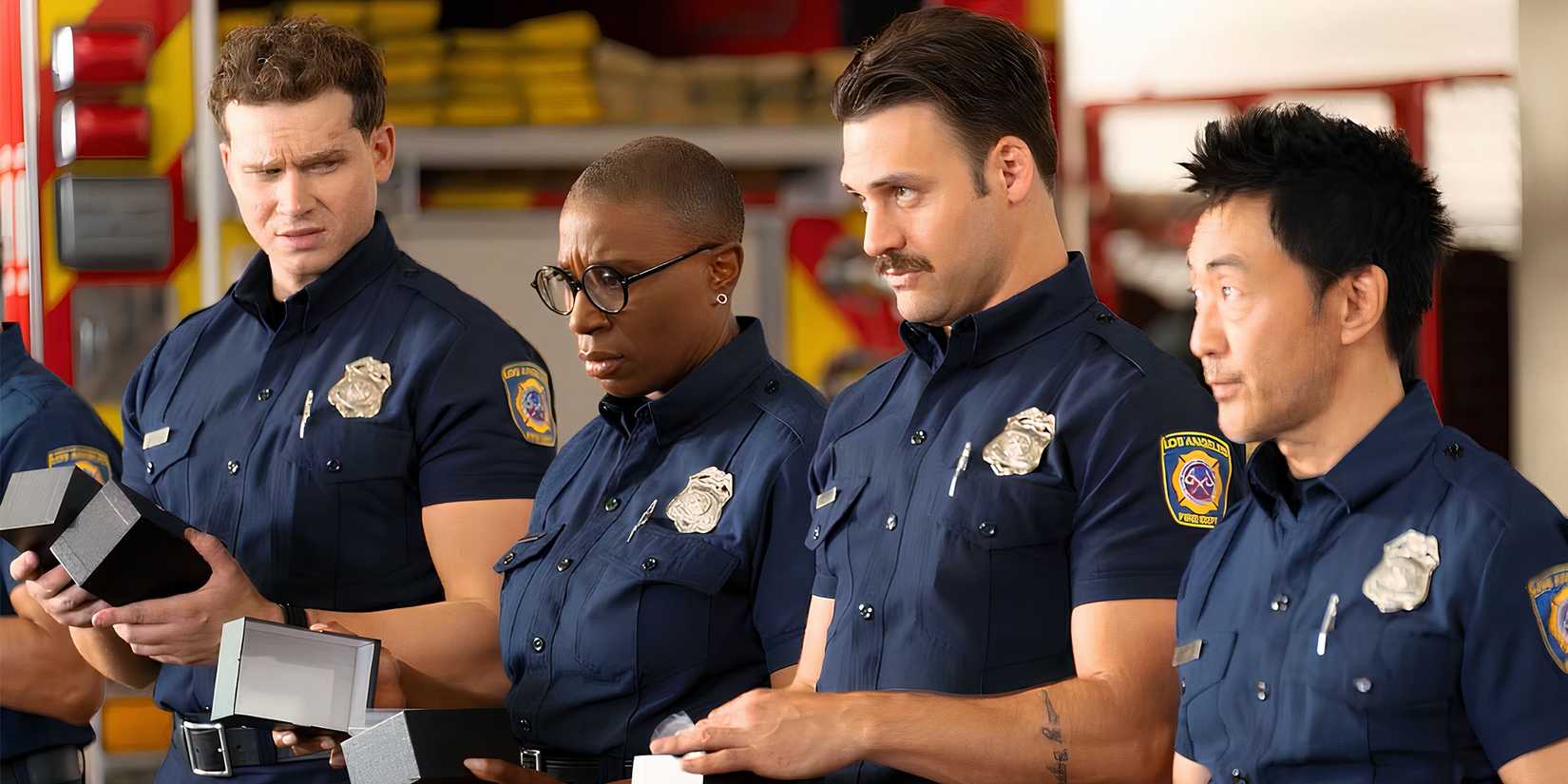 Buck, Hen, Eddie, and Chim in 9-1-1