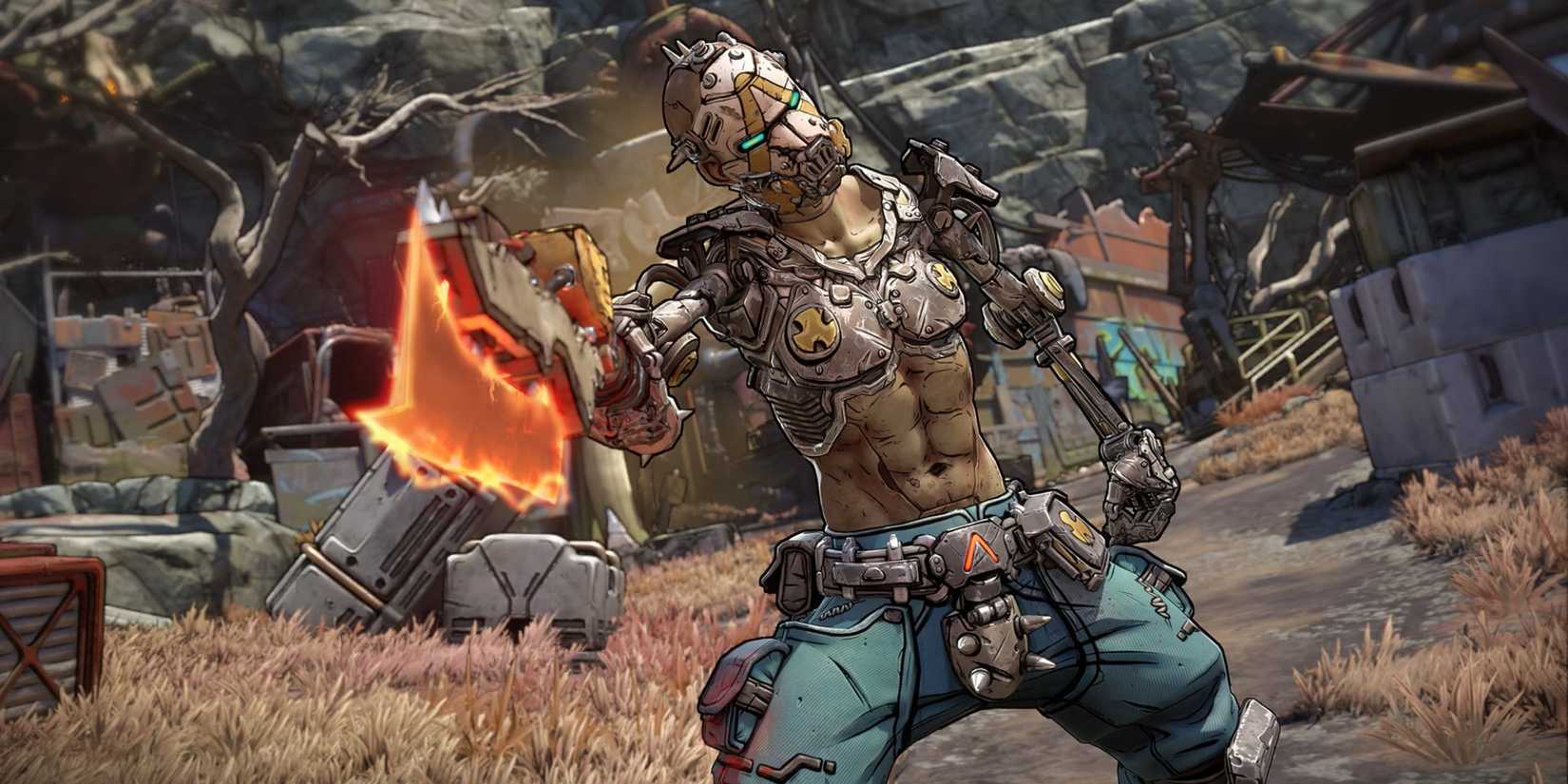 A Psycho in Borderlands 4 wielding an energy axe.