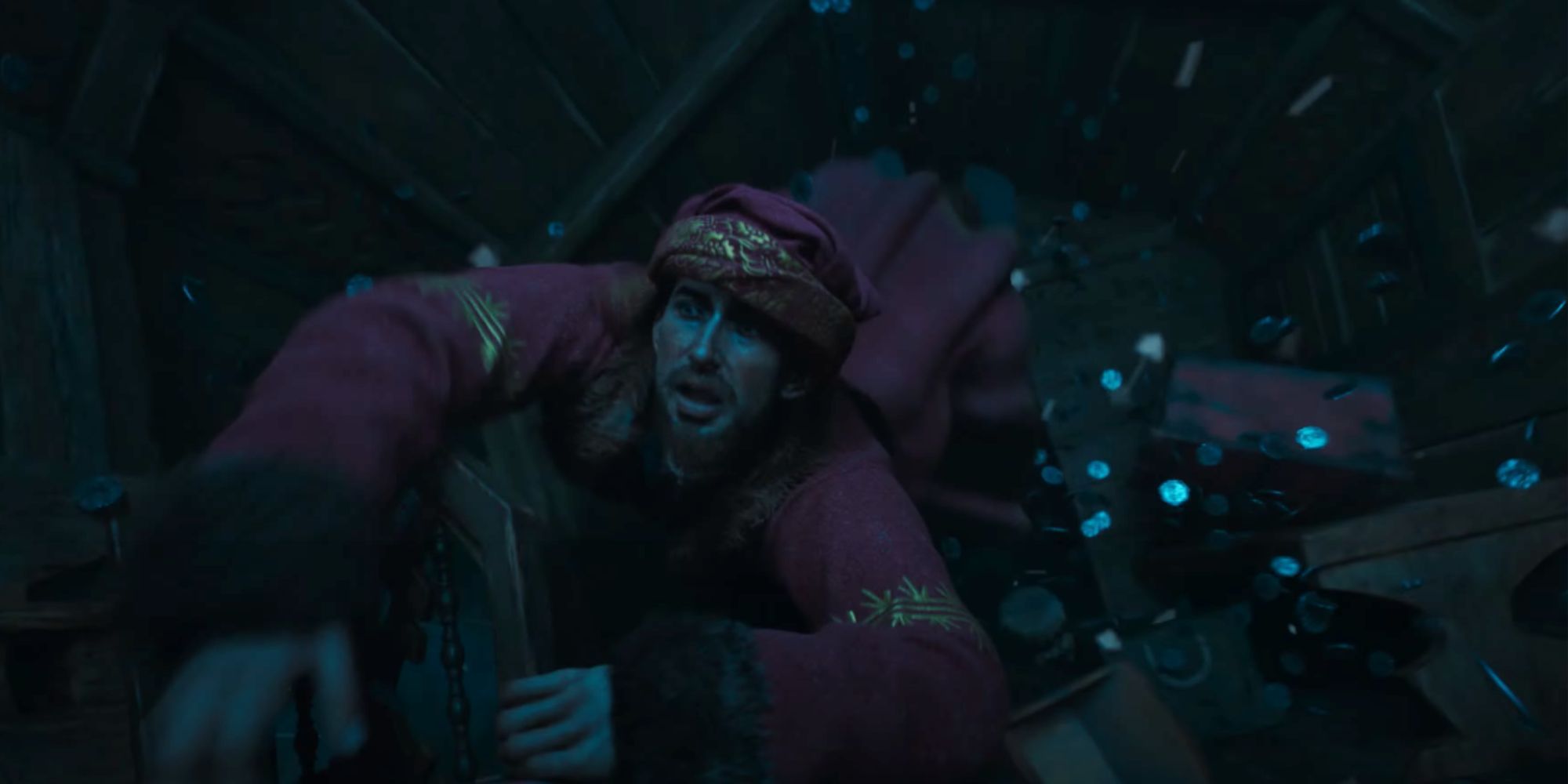 A terrified smuggler as his carriage is destroyed in The Witcher 4